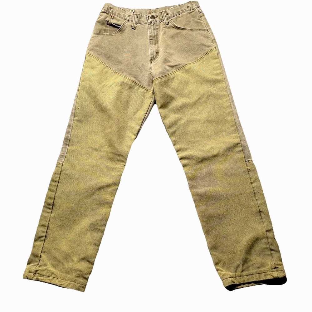 Wrangler Men's‎ Double Knee Work Pants 28X29 Brown USA Made Vintage Distressed